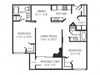 2 bedroom floor plan